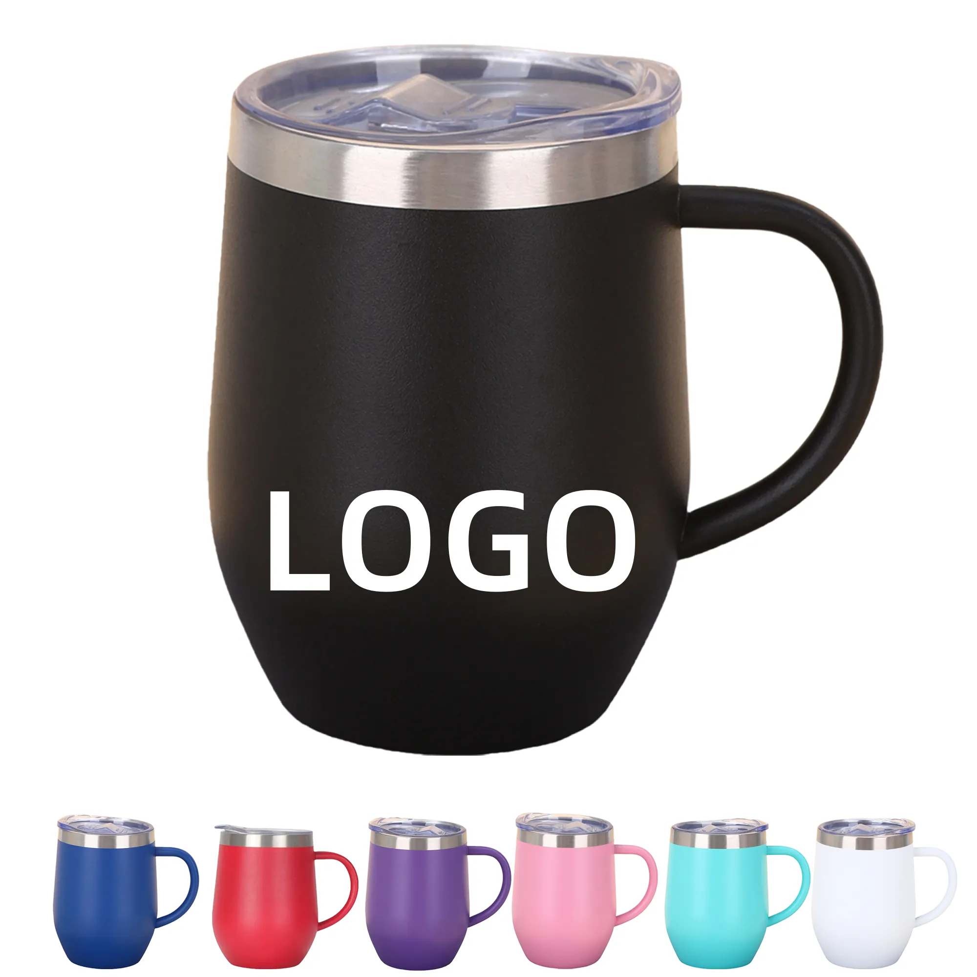 MOQ 12oz Stainless Steel Insulated Coffee Tumbler with Lid 1