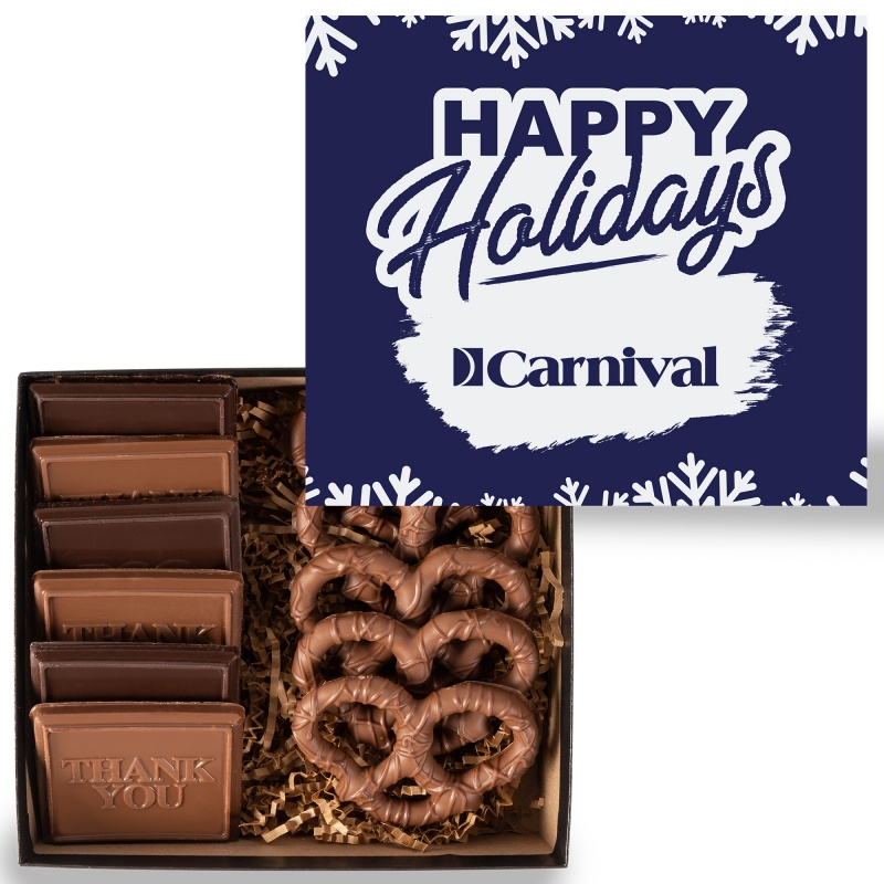 6 Piece Cookie and Confection Gift Box with Pretzels 1