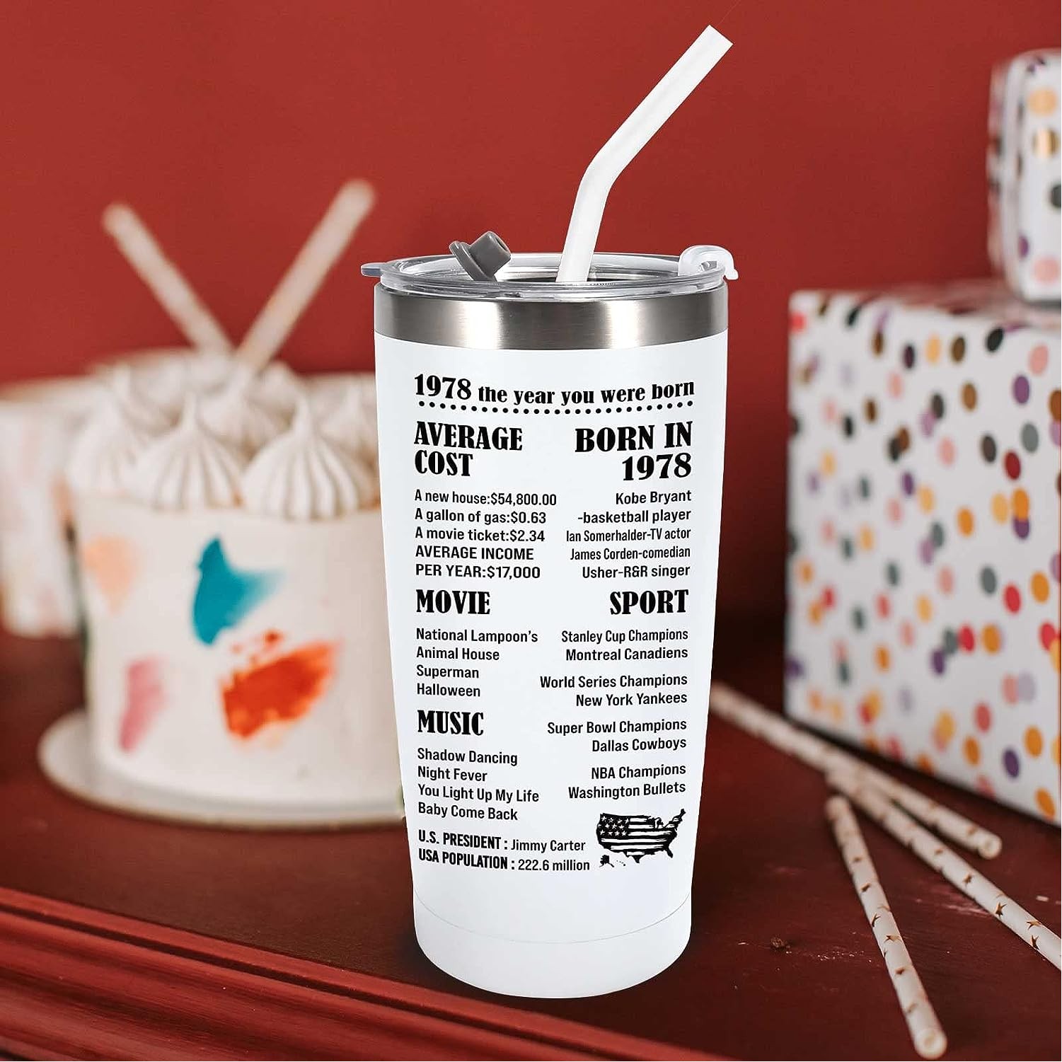 Insulated Travel Tumblers 20 Oz Stainless Steel Tumbler Cup with Lid and Straw Powder Coffee Mug 2