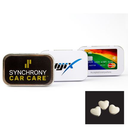 Rectangular Tin with Heart Shaped Mints 1