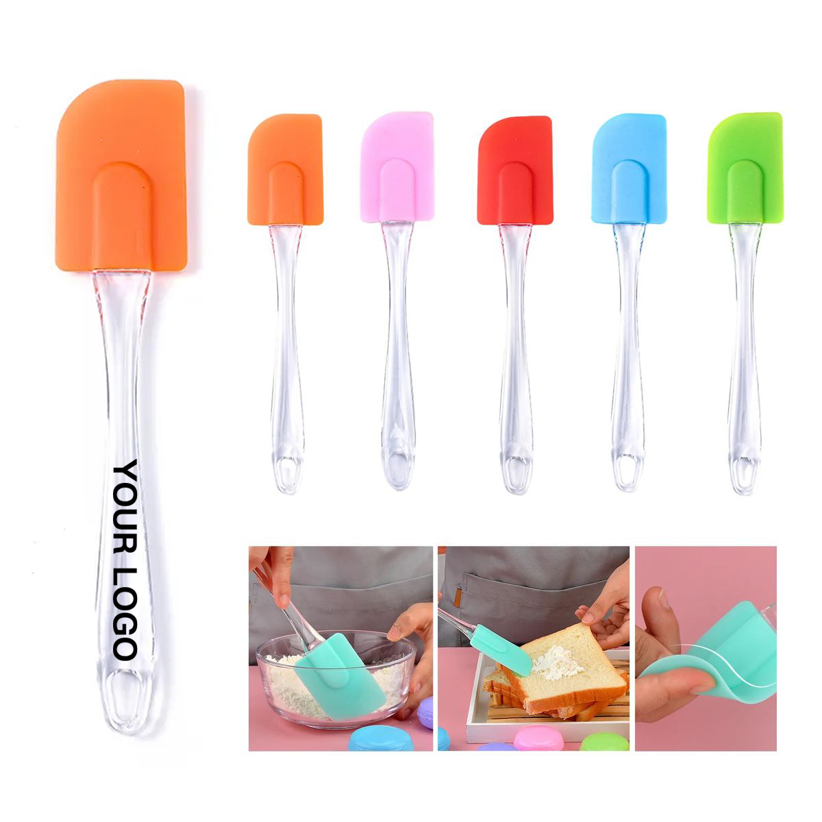 Non Stick Silicone Spatulas for Mixing and Scraping 2
