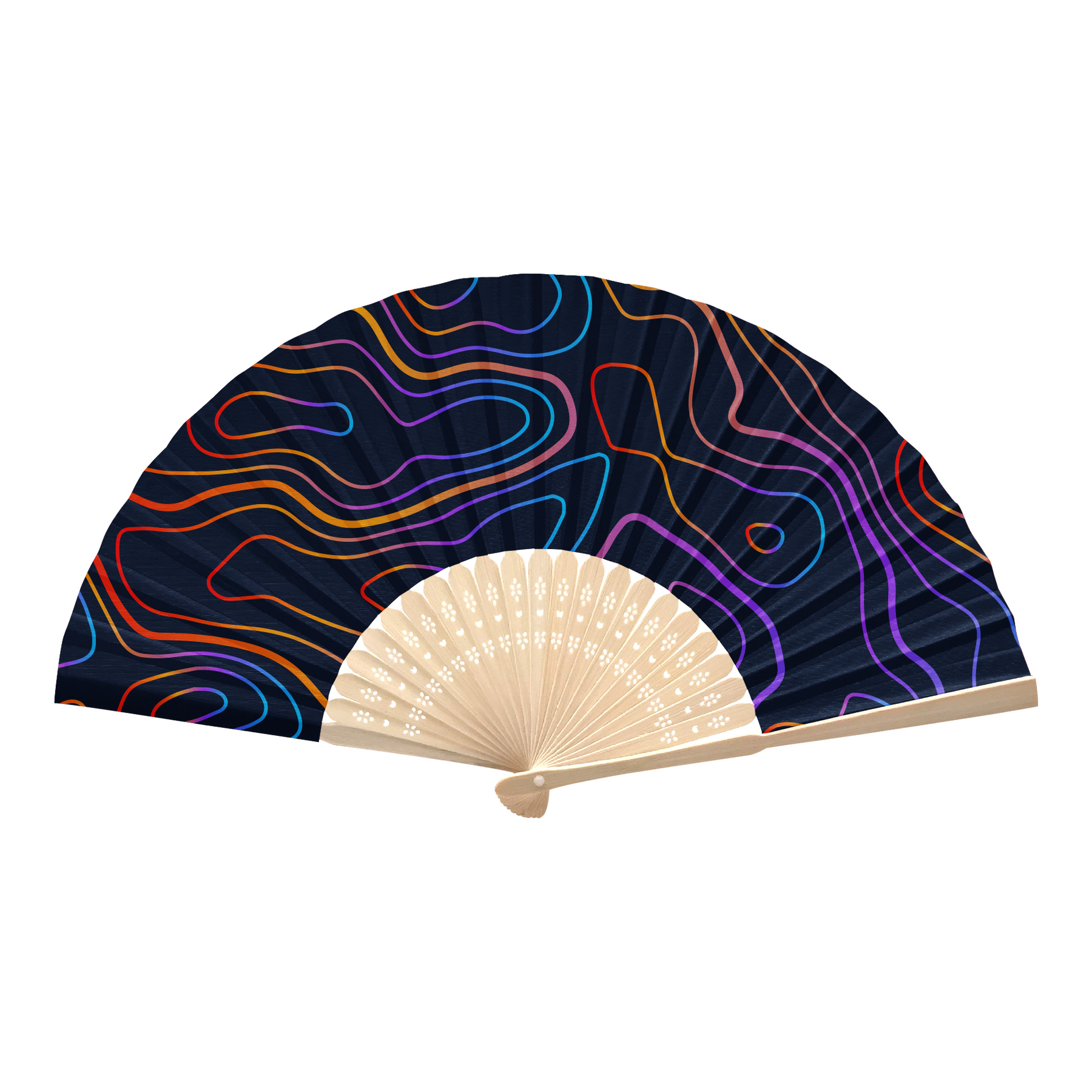 Bamboo Handle Folding Fans 16