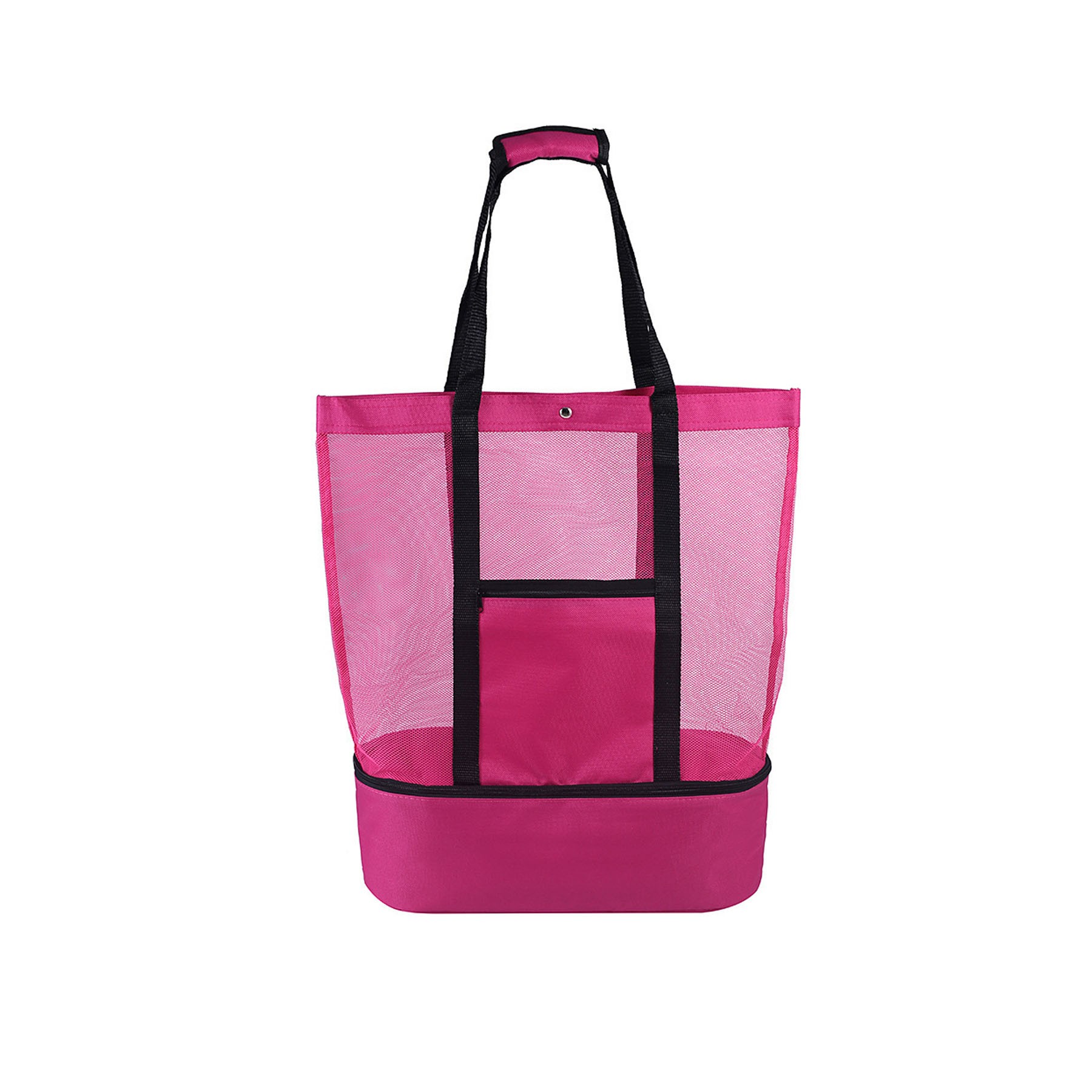 Outdoor Double Layer Mesh Beach Tote Insulated Bag 2