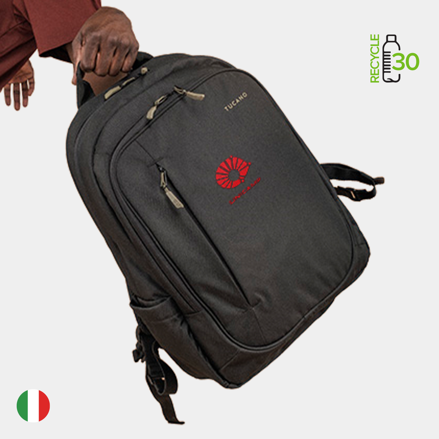 TUCANO® - Italy BIZIP Recycled Anti-Gravity System Executive Backpack 2