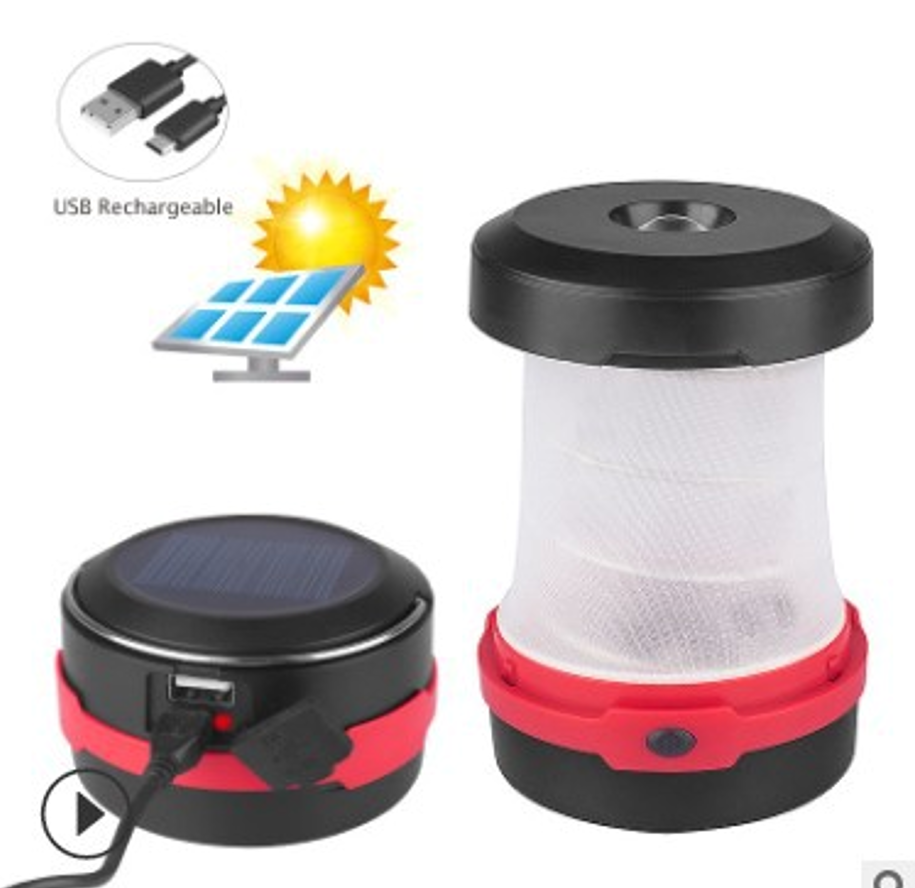 Solar Charge Portable Travel Camping Lantern Collapsible Flashlight Led Lantern 3
