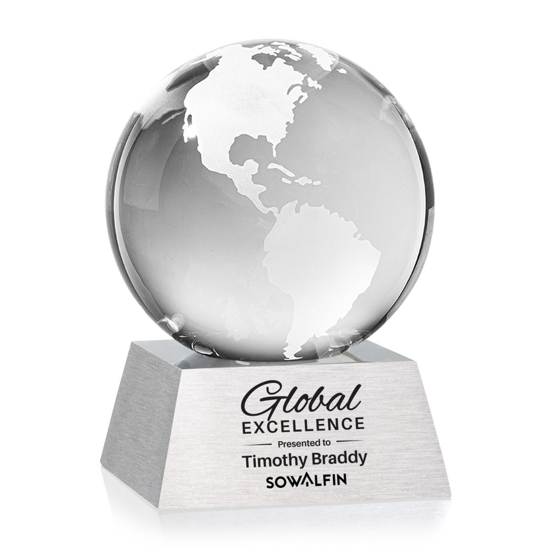 Globe Award on Aluminum Base 10