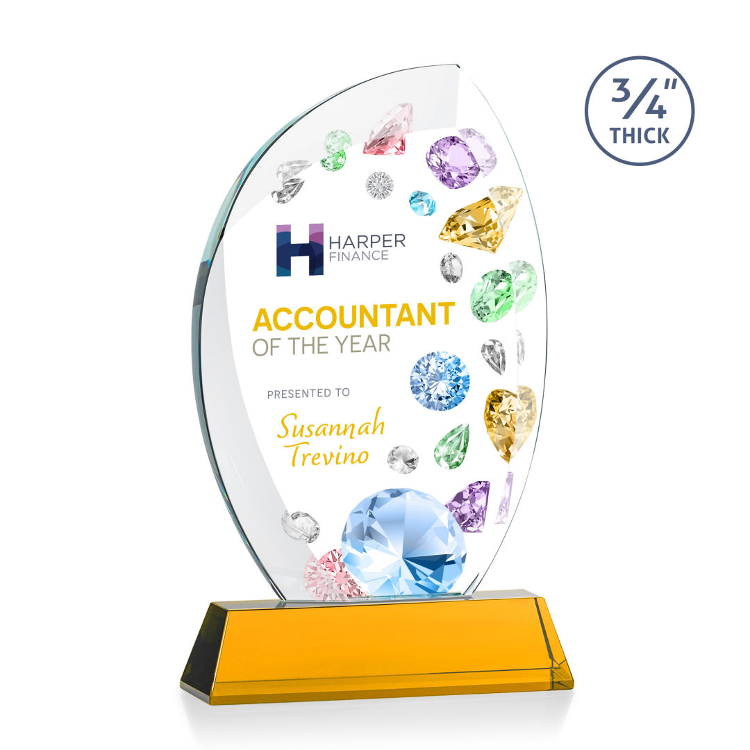 Wichita VividPrint™ Award on Newhaven Base - Amber 1