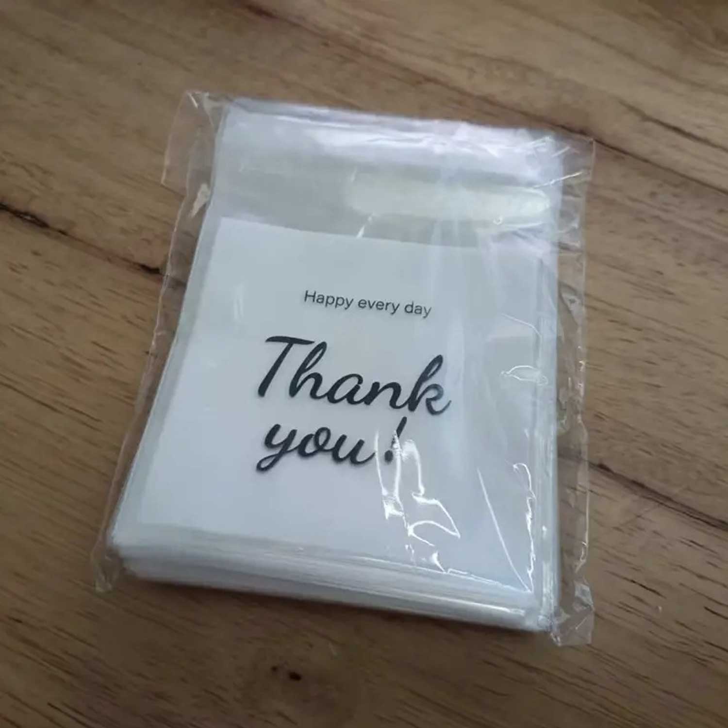 2.75x2.75", 4x4", 5x5" Self-Sealing 'Thank you' Bags 1