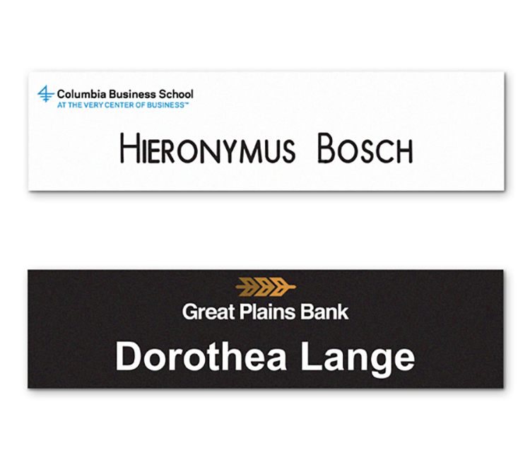 The Olympic UV Printed and engraved name plate on 2-plyplastic 2"x8" 1