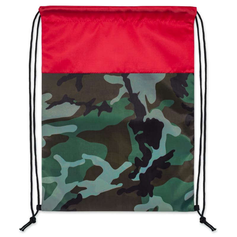 Colored Camo Drawstring Tote Bags 15