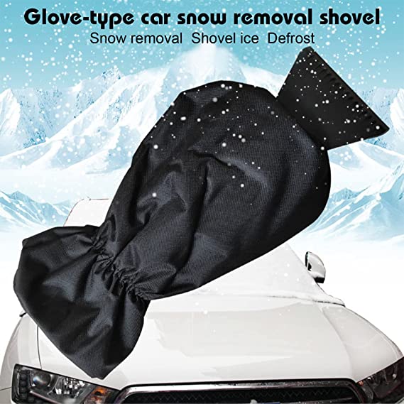 Waterproof 600D Oxford Cloth Warm Grip Ice Scraper Mitten Snow Remover Glove/Lined of Thick Fleece 7