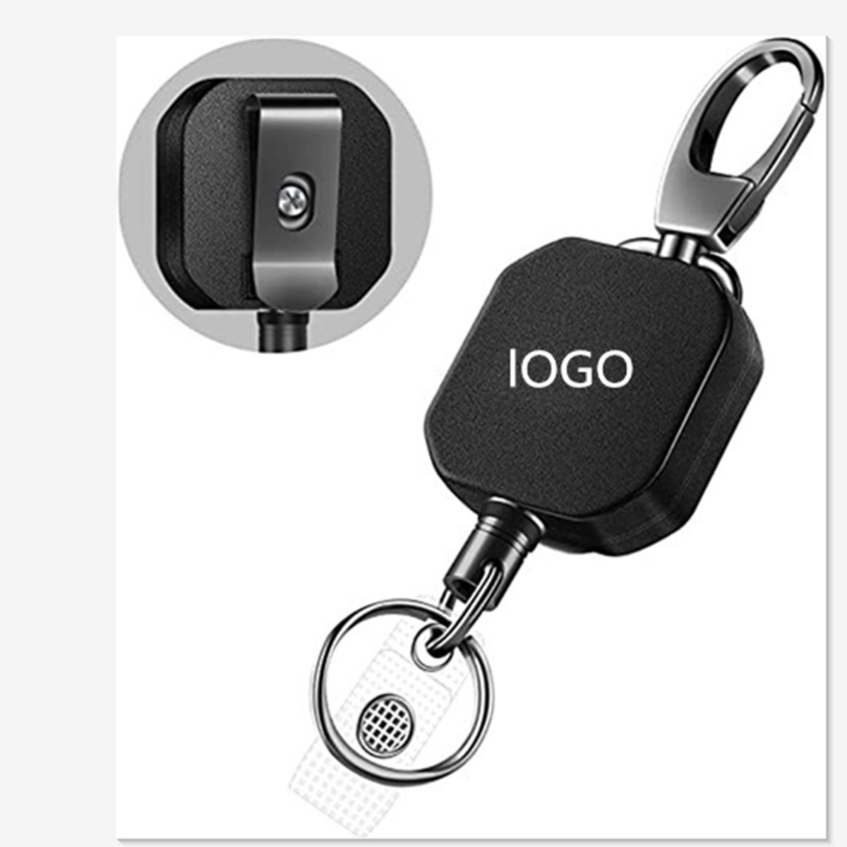Carabiner Key Chain With Steel Cord 2