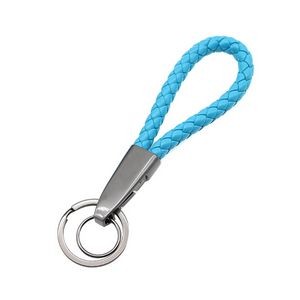 Woven PU Leather Keychain With Long Buckle 35