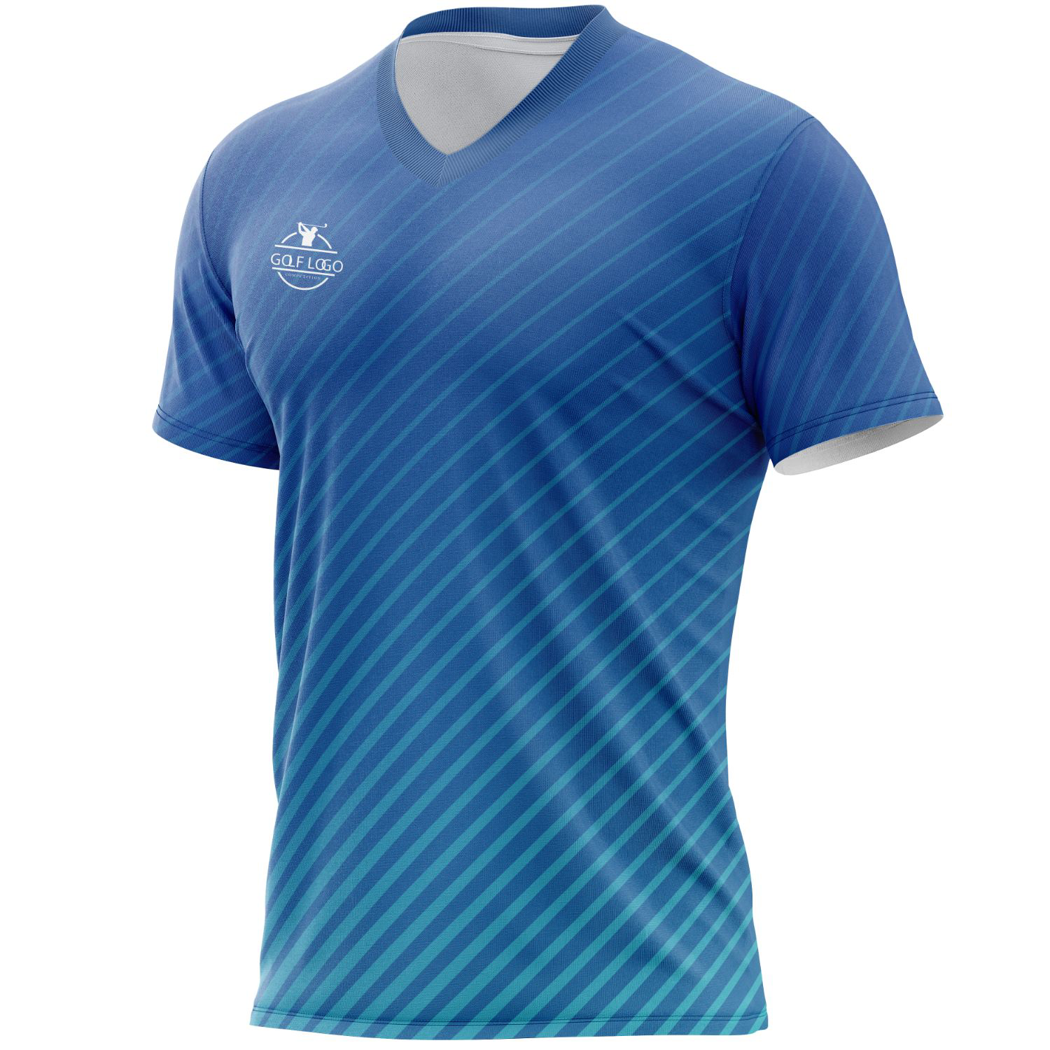 Unisex 160 GSM Brushed Milk Silk Sublimation V-Neck Short Sleeve T-shirt 1