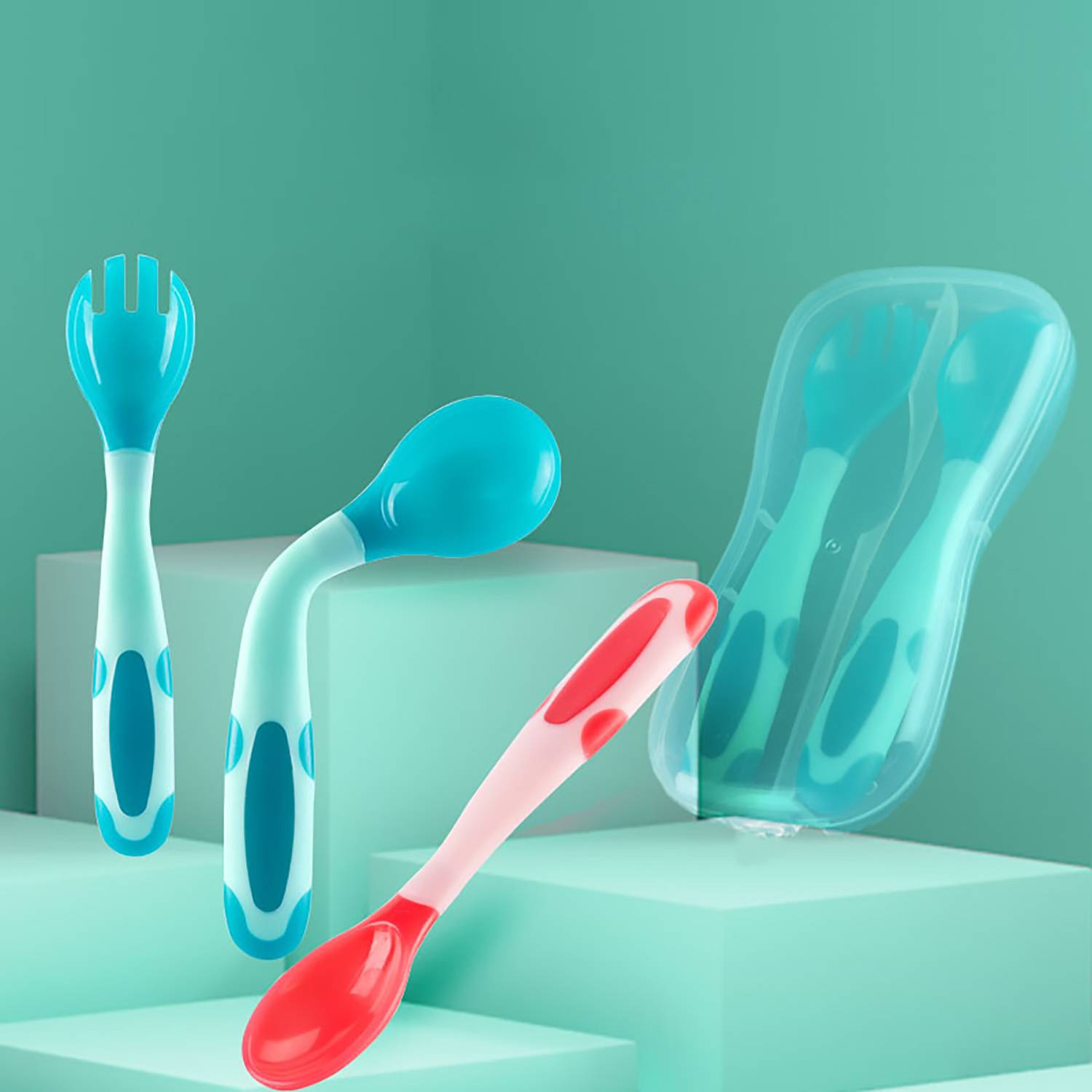 Portable Kids' Twist Fork & Spoon Set – Ergonomic & BPA-Free 3