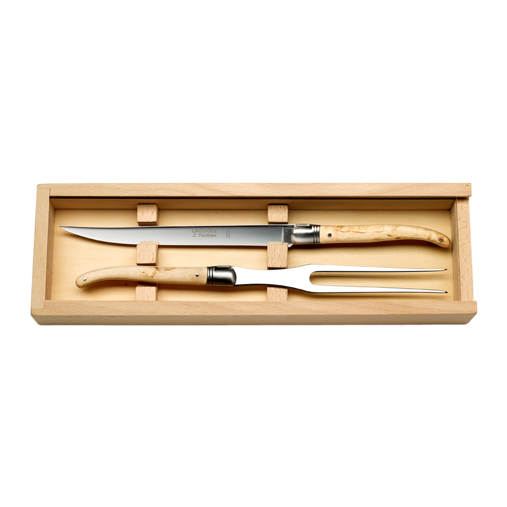 Laguiole Tradition Carving Knife & Fork Set (Made in France) 1
