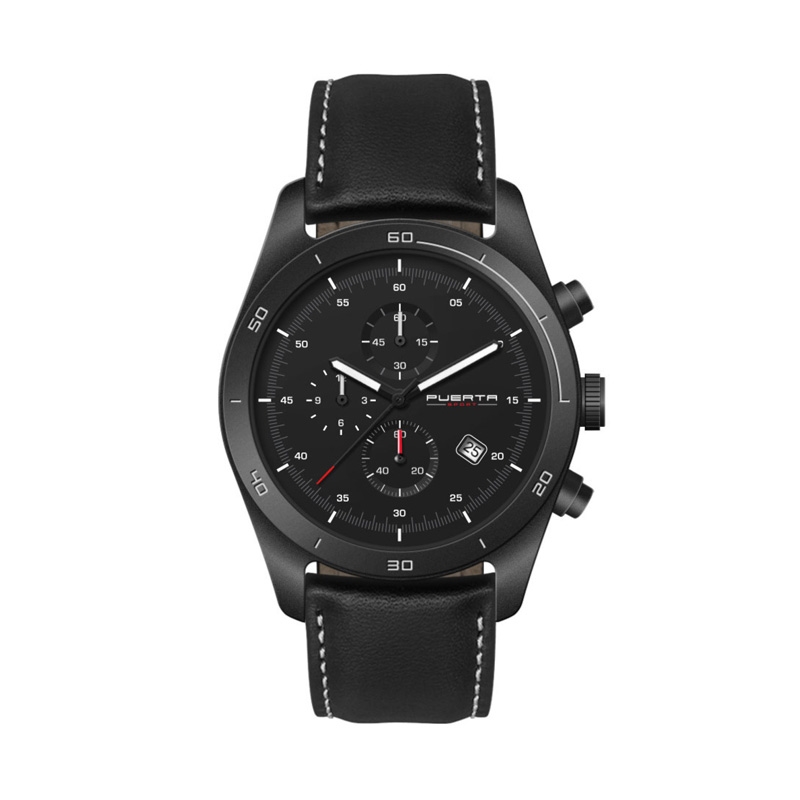 42MM, SS, BLACK CASE, CHRONO MVT, DTE