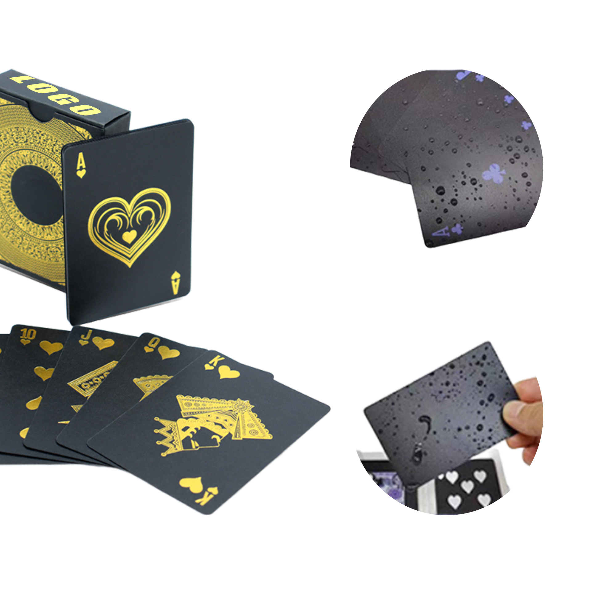 MOQ 100 PCS Poker Cards with Gold Foil Stamping 2