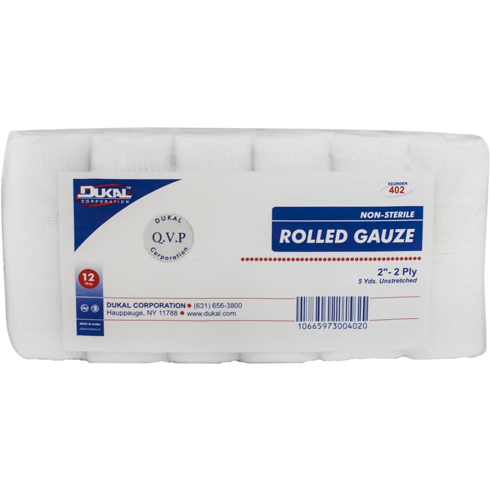 Non-Sterile Rolled Gauze - 2-Ply 2" x 5 yards 2
