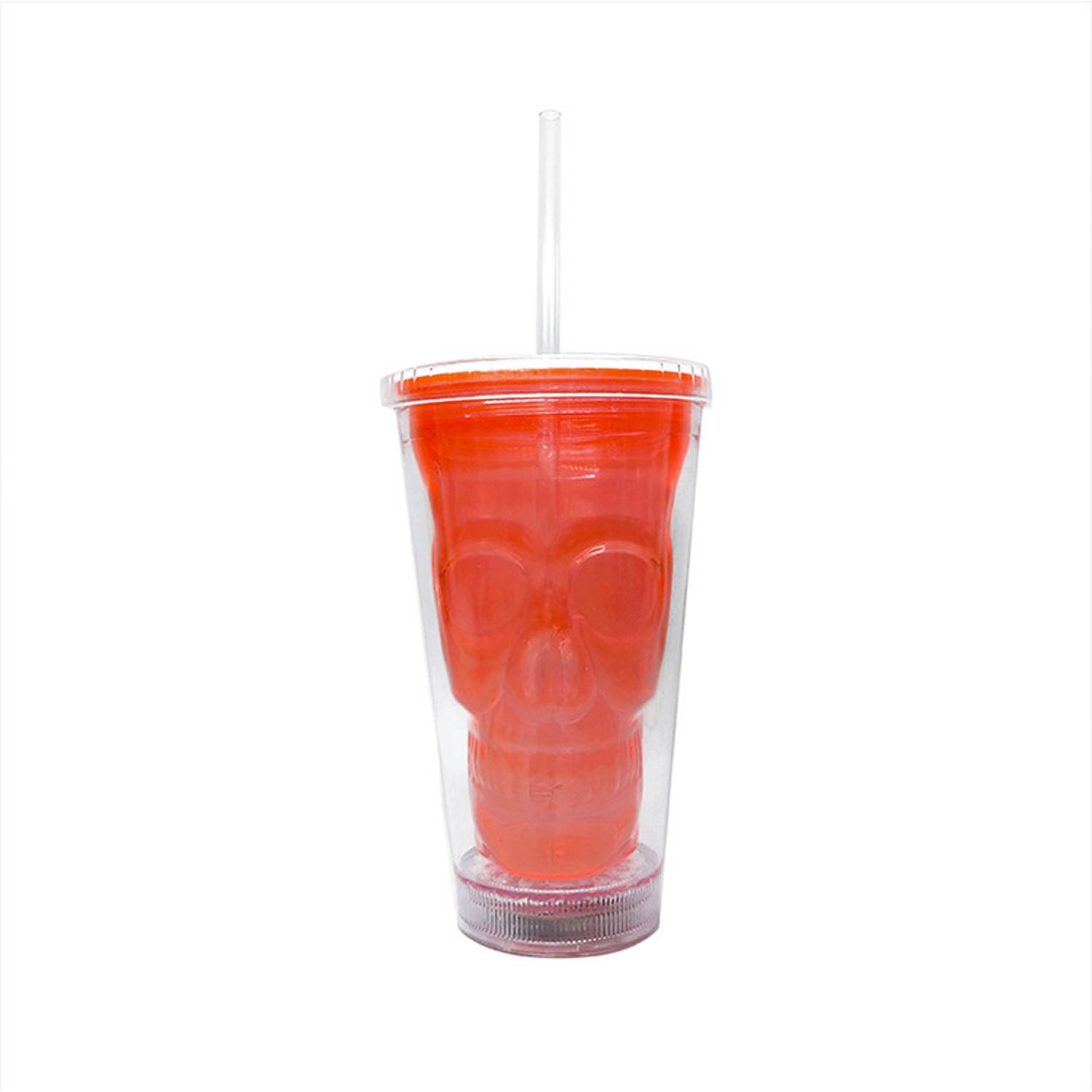 16oz Plastic Led Light Up Tumbler w/ Straw 4