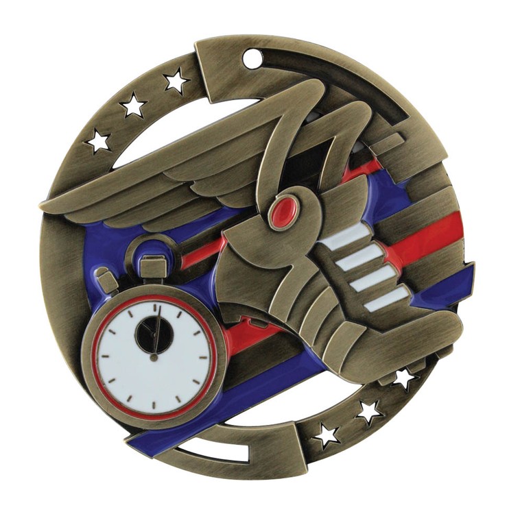 Track M3XL Die Cast Medal - 2-3/4" 2
