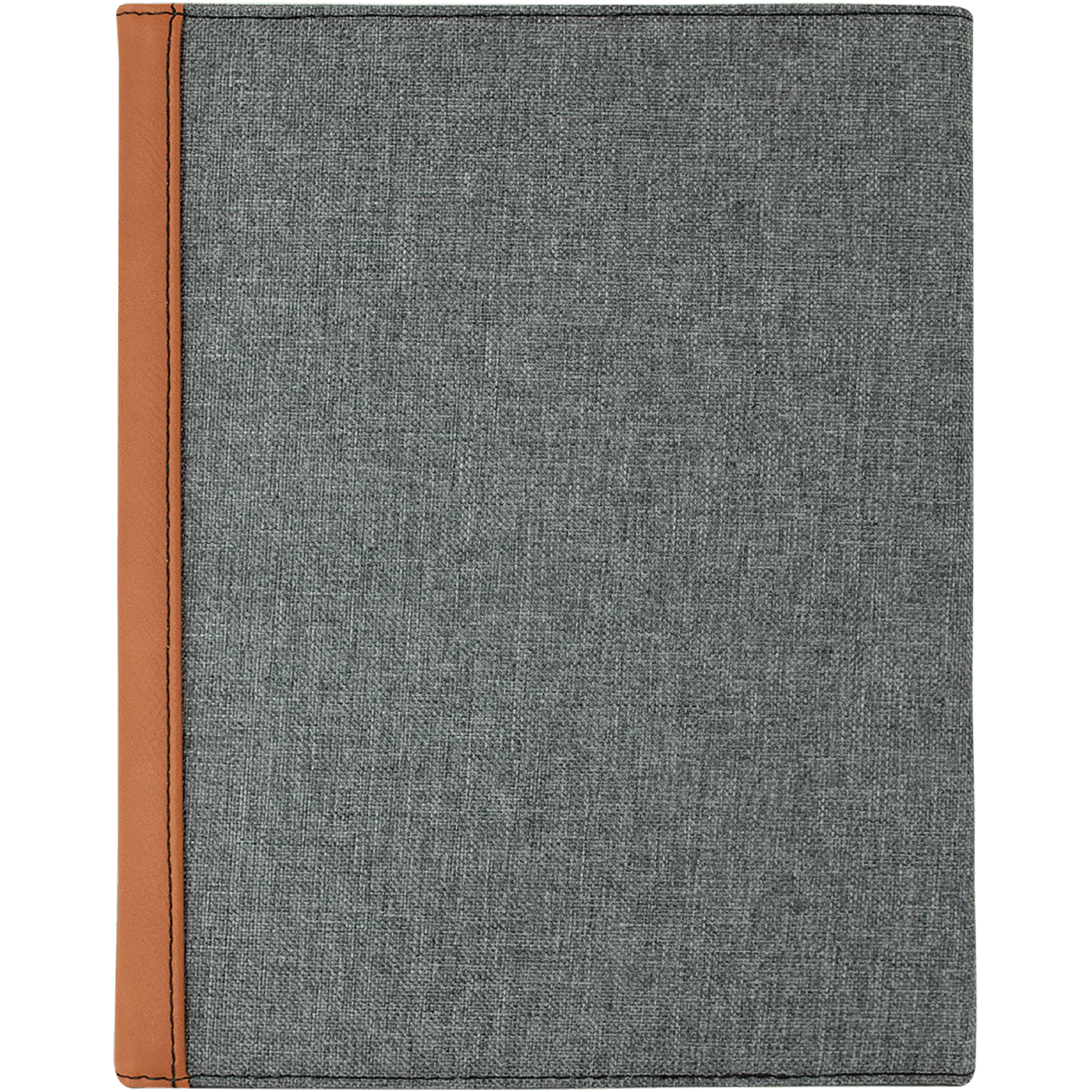 7" x 9" Rawhide Leatherette & Gray Canvas Portfolio 8