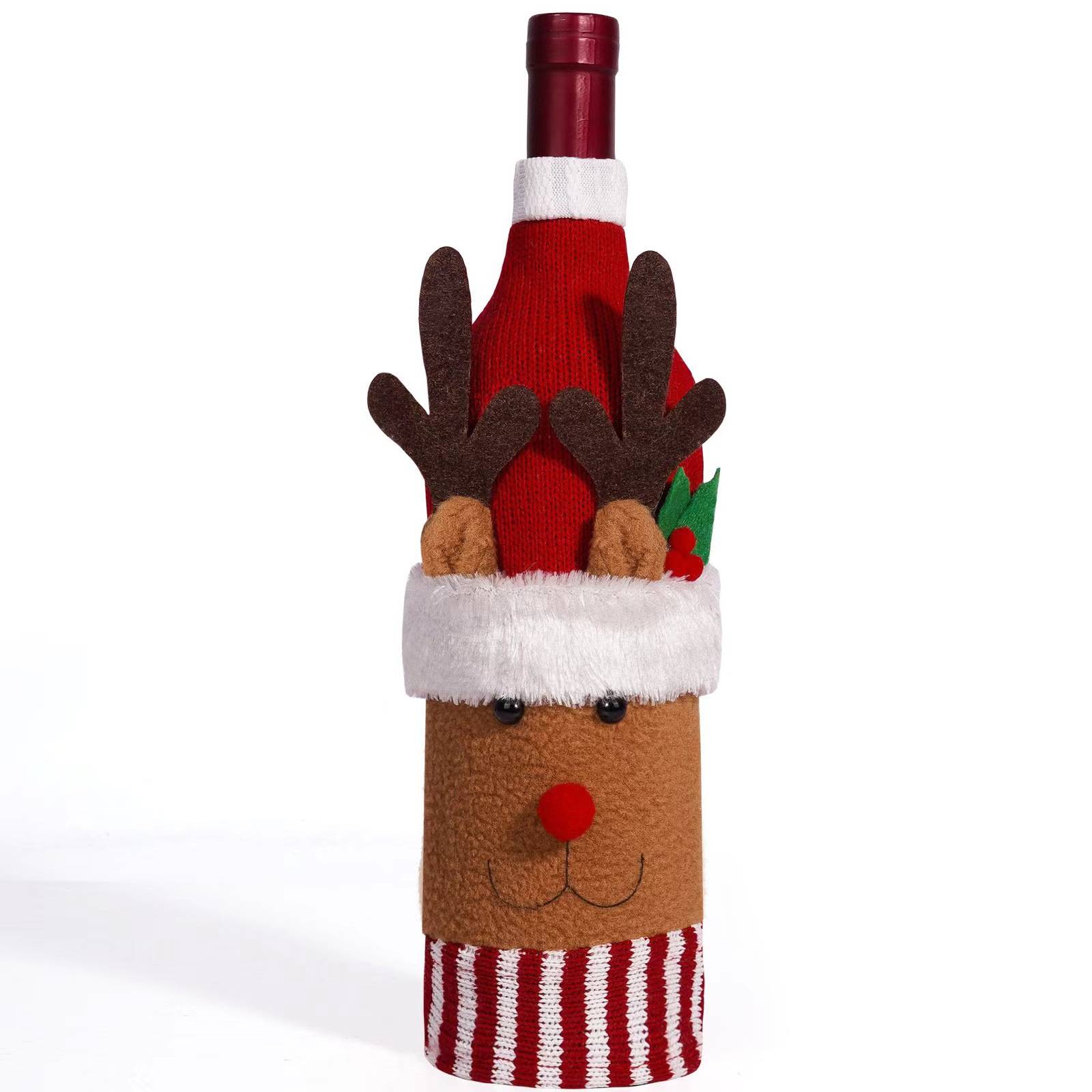 Cute Christmas Sweater Wine Bottle Cover 3