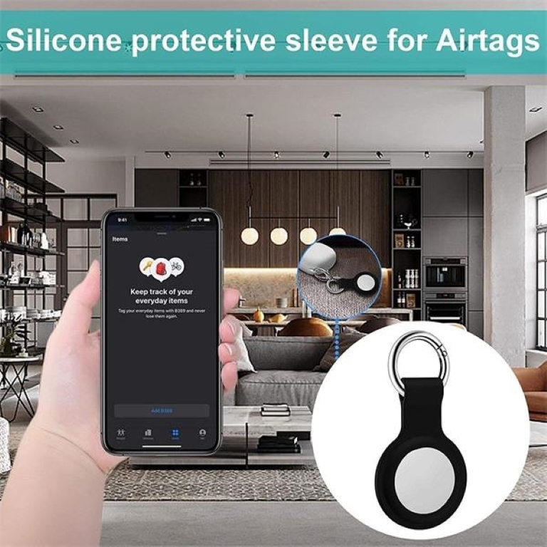 Airtags cover / Round Case with Keyring 3