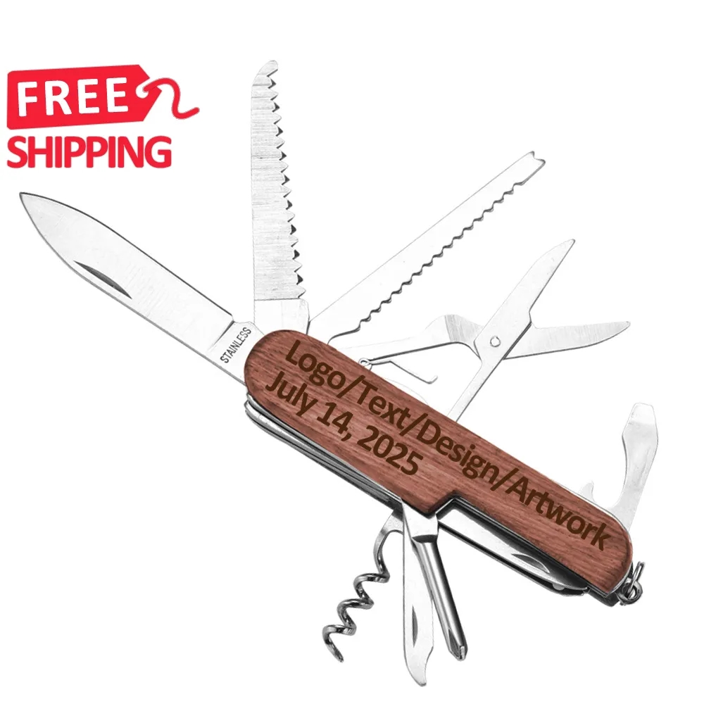 Multitool Personalized Pocket Knife Engraved Names Gift Man 3