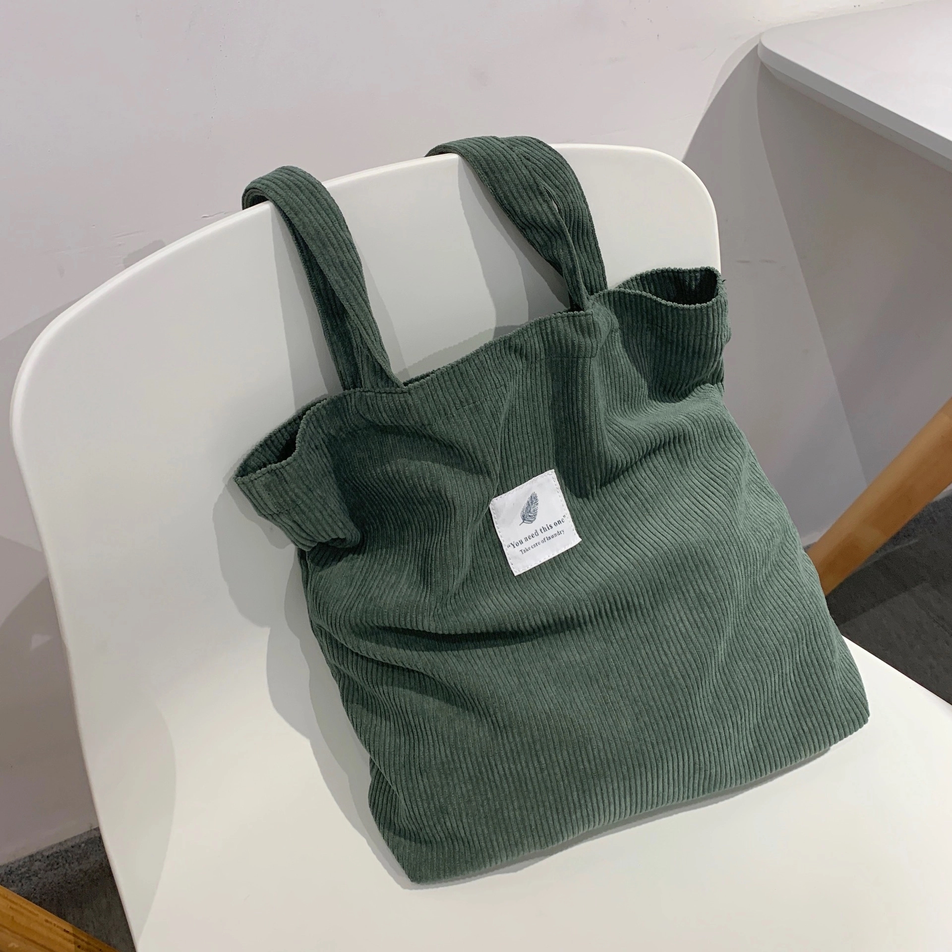 Tote Handbag With Pocket, custom tote bag with logo imprint 4