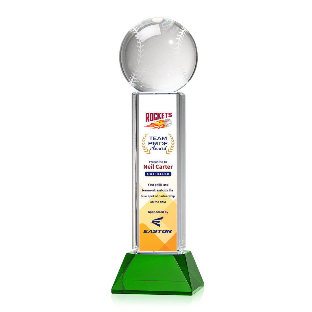 Baseball VividPrint™ Award on Stowe - Green
