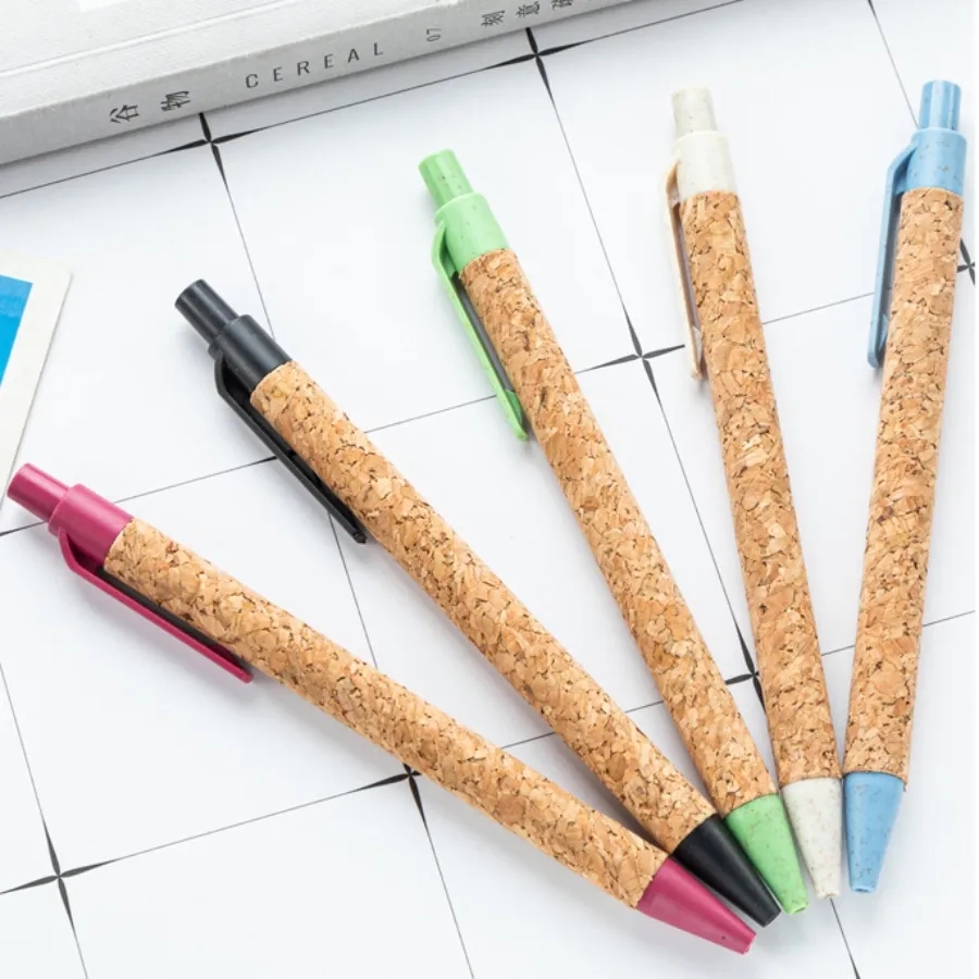 Click Wheat Straw Cork Recycled Ballpoint Pen 4
