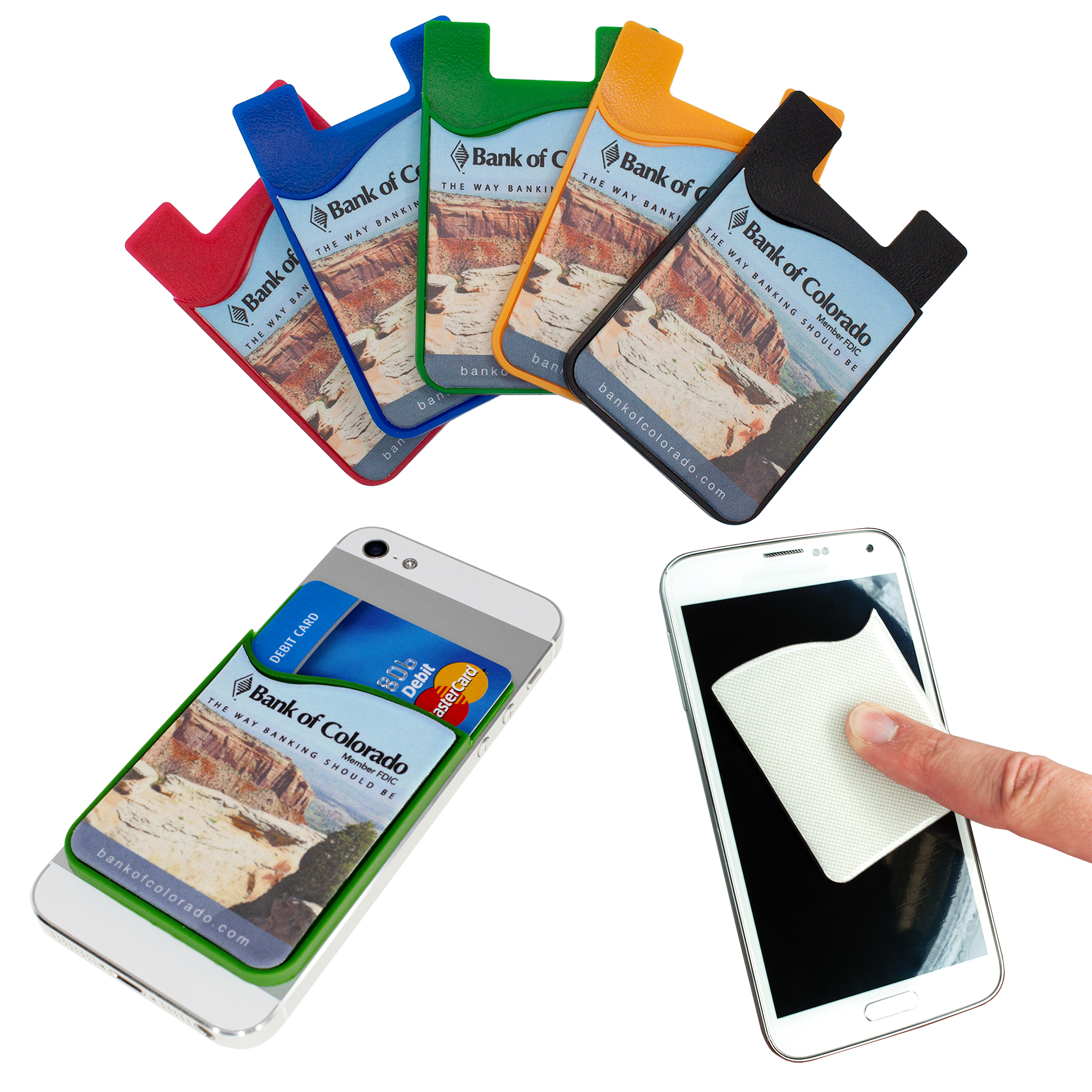 Silicone Cell Phone Wallet with Screen Cleaner 10