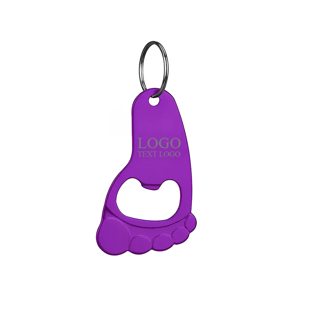 Foot Shaped Bottle Opener Keychain 3