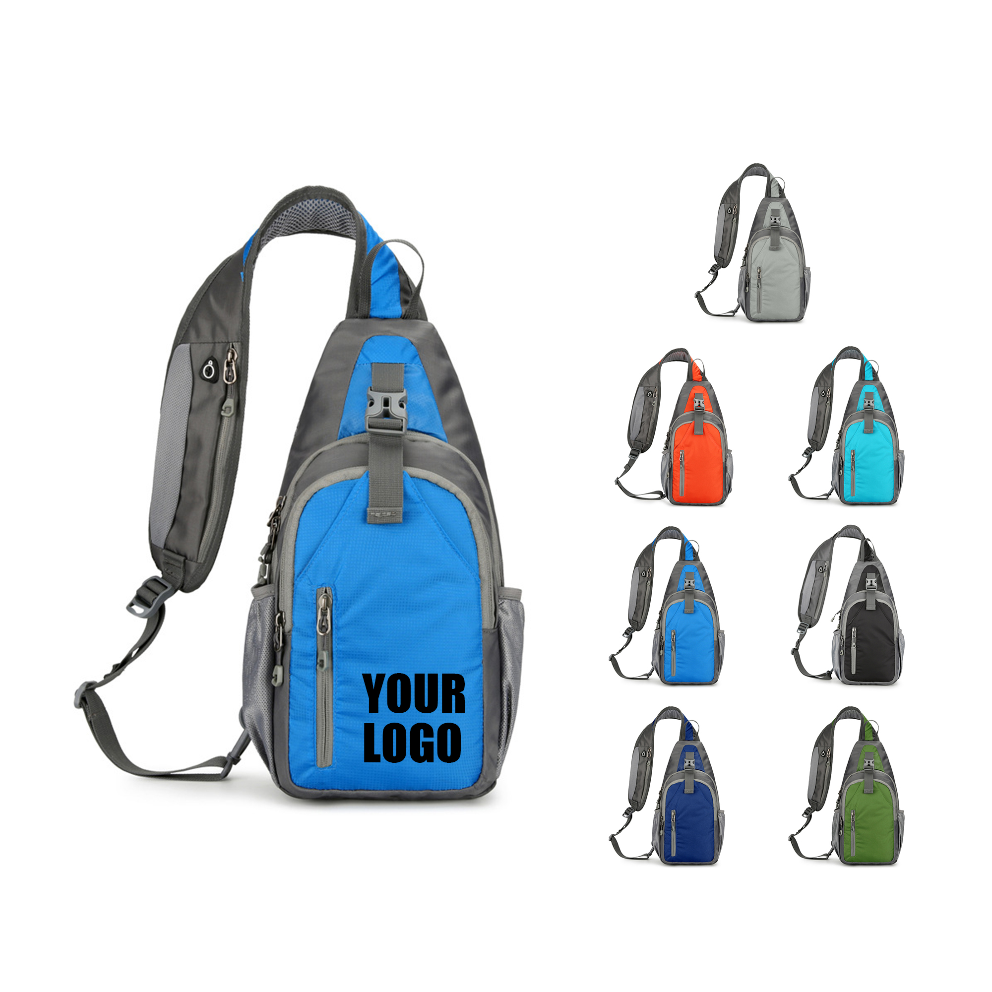 Water Resistant Crossbody Sling Bag 15" x 7.5" x 4.4" 11