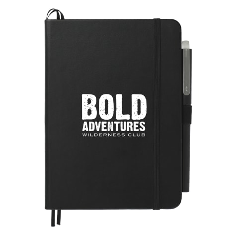 5" x 7" Recycled Bulleting Bound Notebook w Pen 11