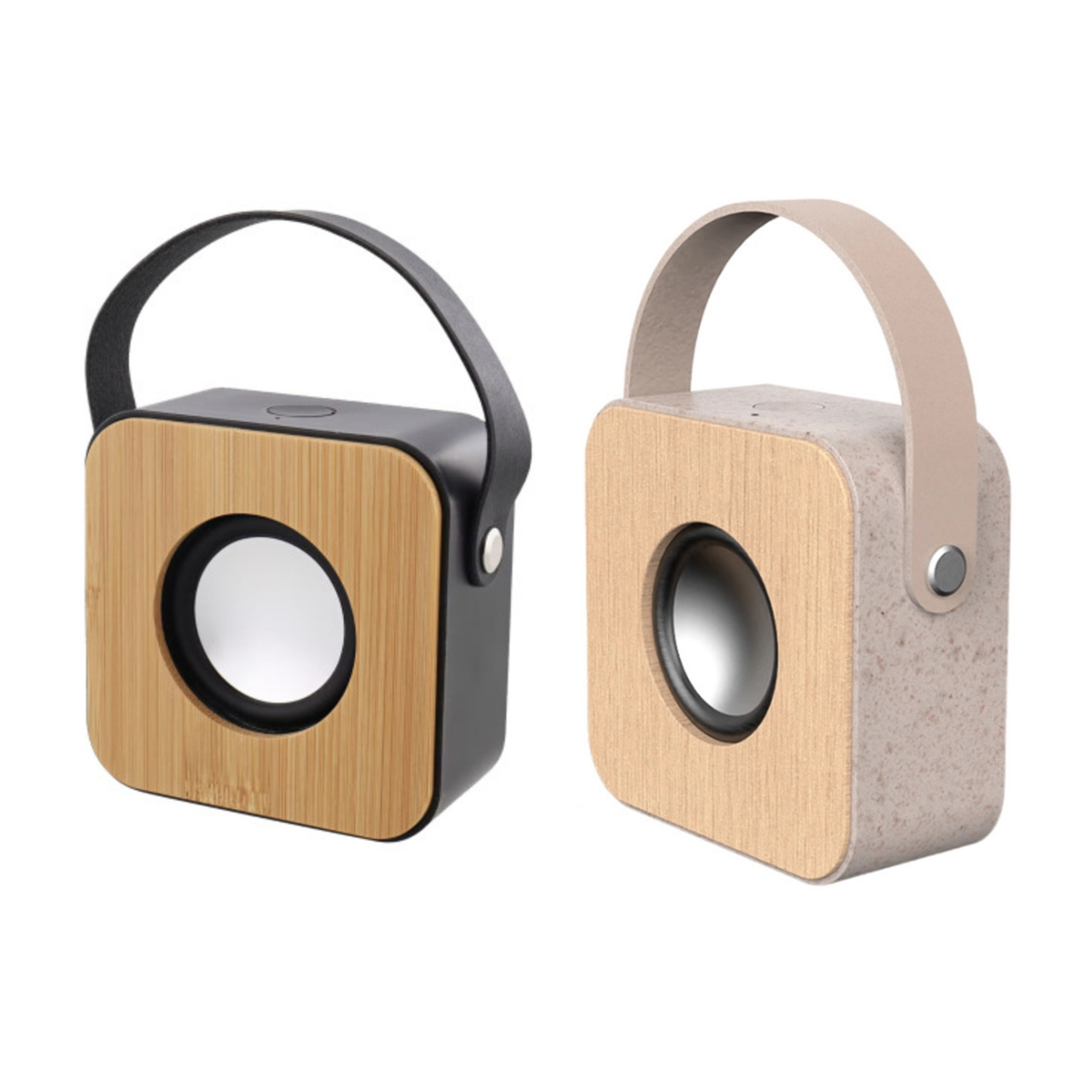 Portable Wooden Bluetooth Speaker with Carry Handle 4