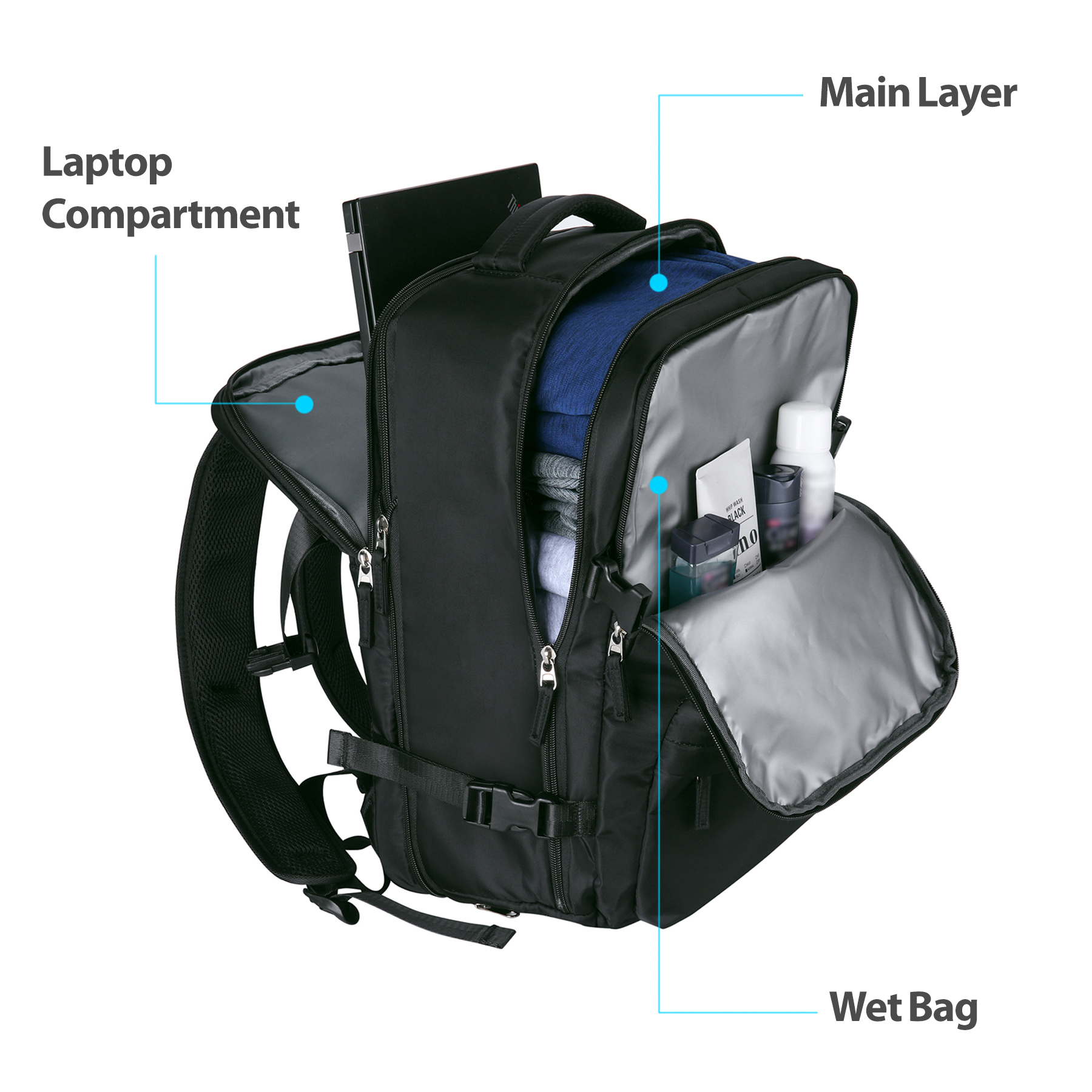 Expandable X-Large Flight Approval Carry On Backpack 4