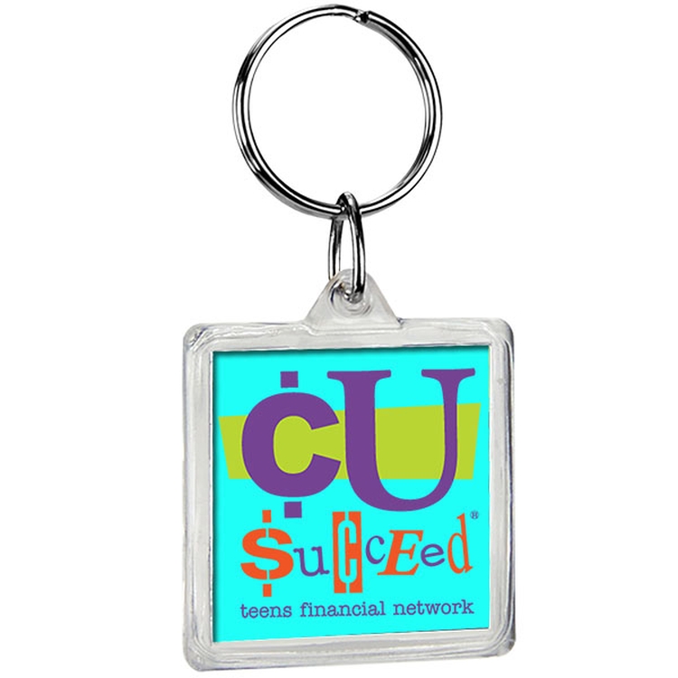 Square Crystal Key Tag