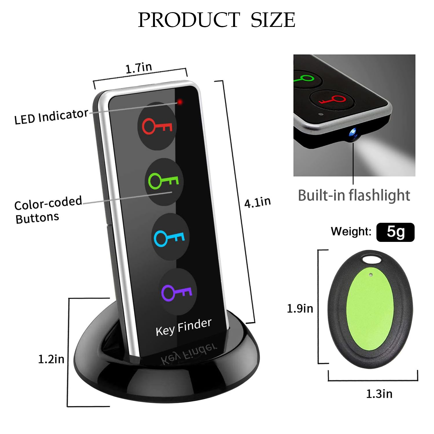 Wireless Key Finder one drag four 1