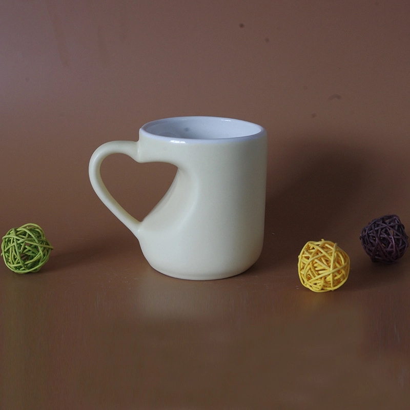 11 oz Coffee Mugs with Heart Shape Handle 3