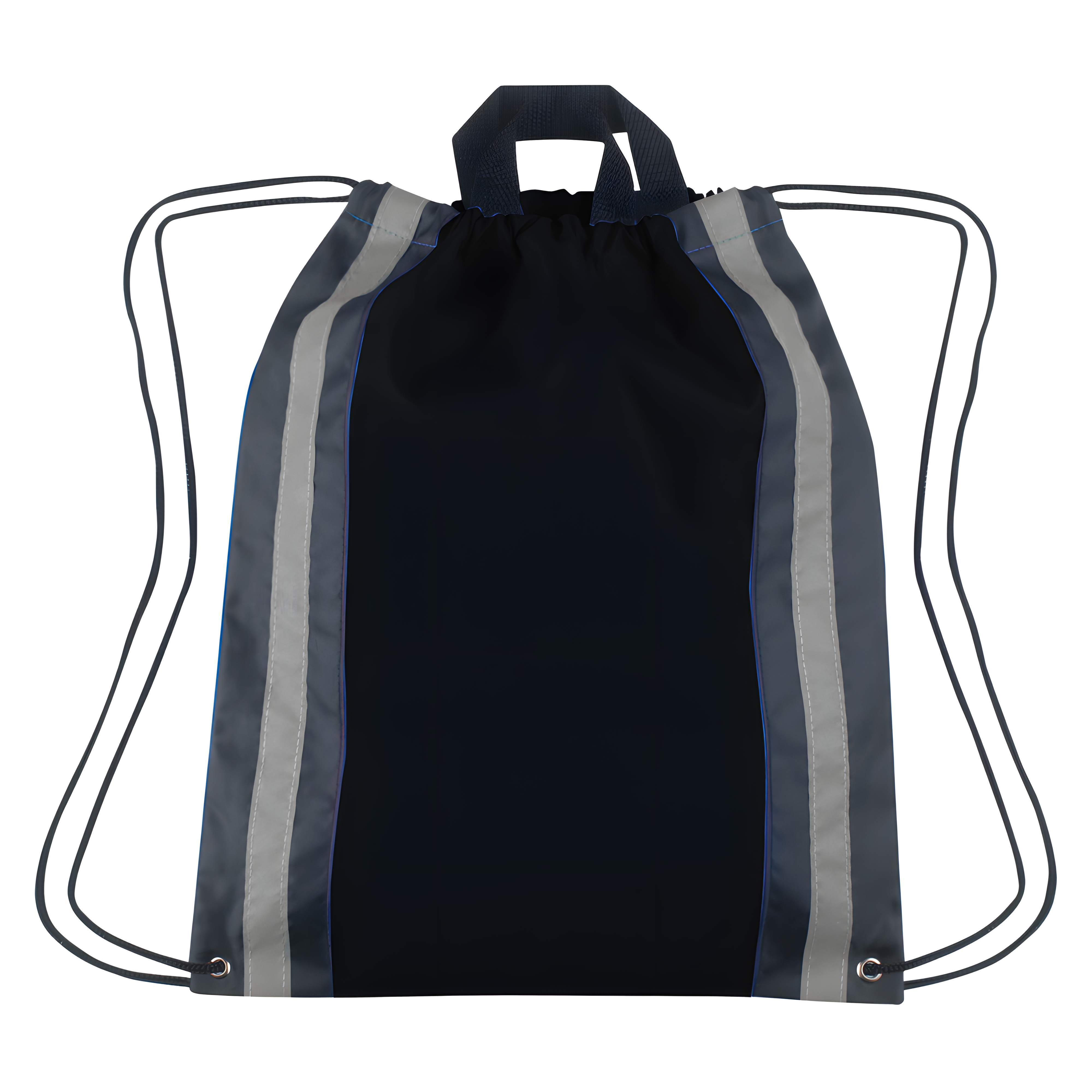 Vertical Reflective Drawstring Backpack Tote 2
