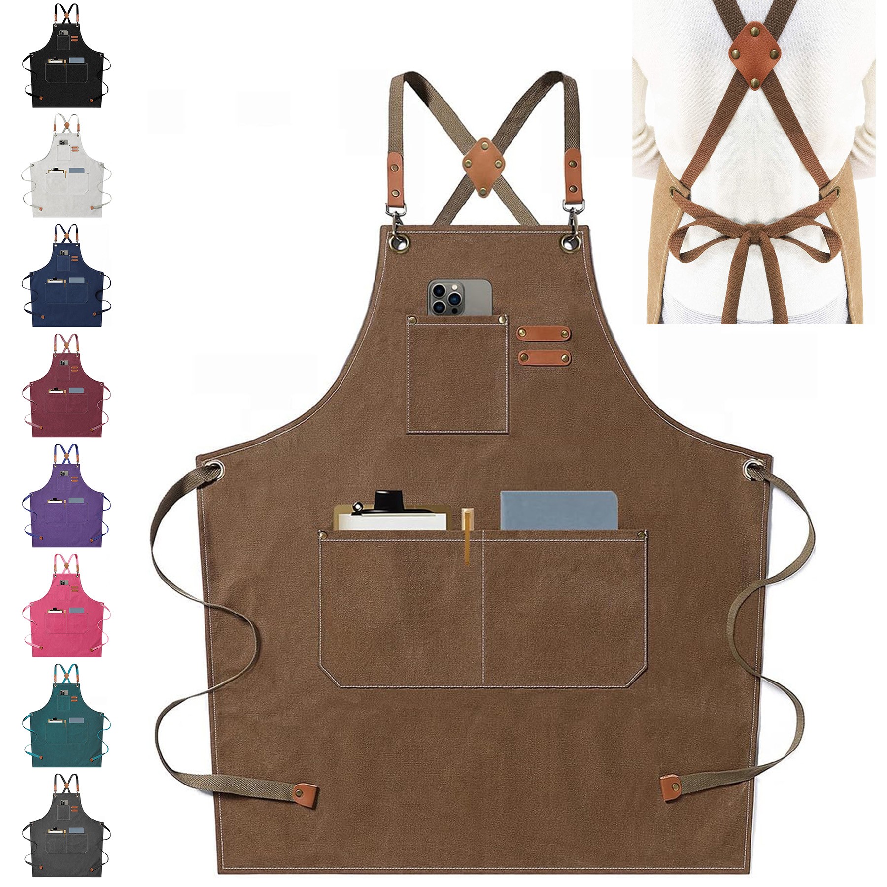 Chef Aprons with Large Pockets