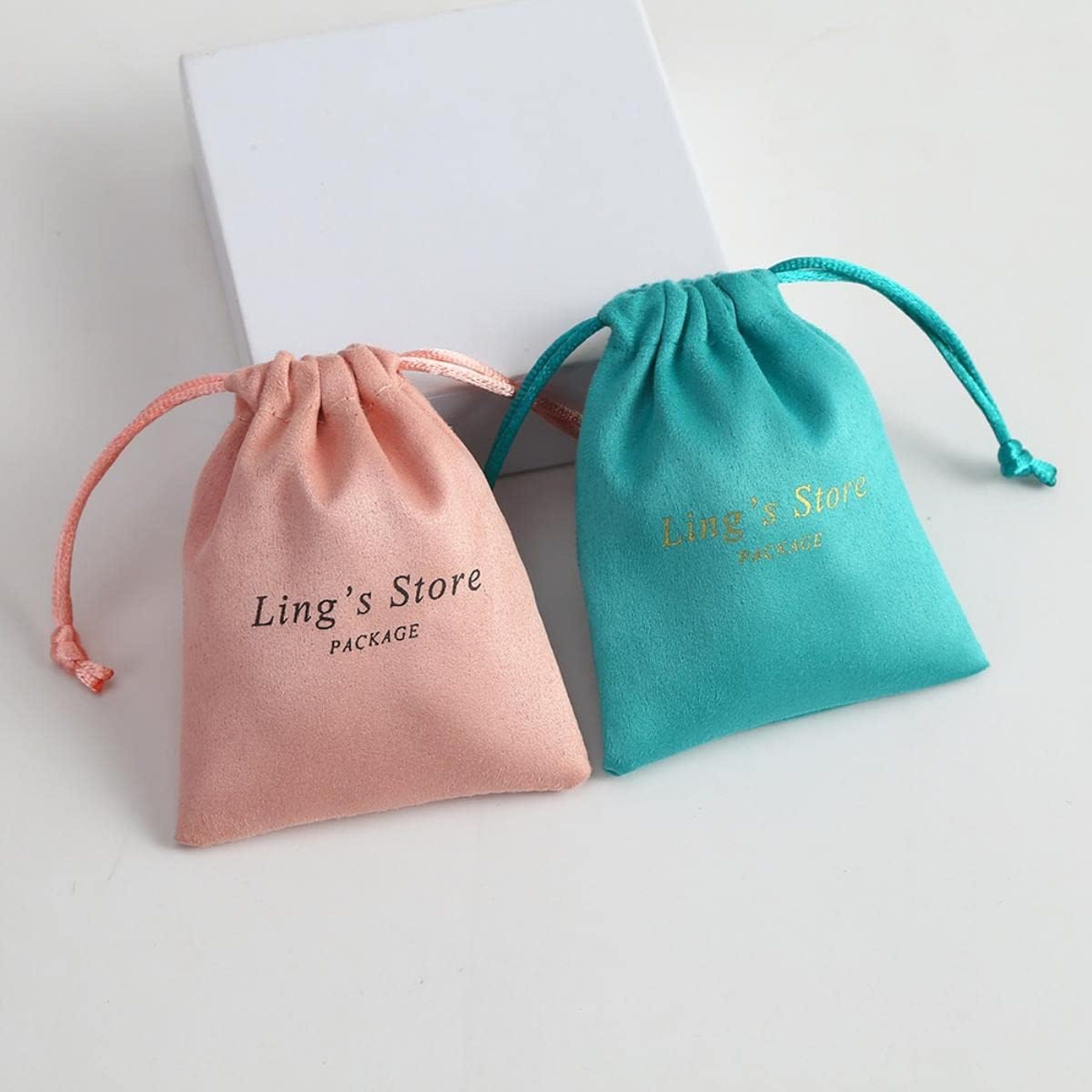Suede Drawstring Jewelry Bag Gift Packaging Pouch 3