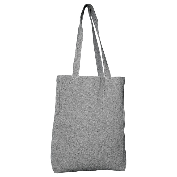 Super Sale- Big Gusset Grey Tweed Tote, custom tote bag with logo imprint 3