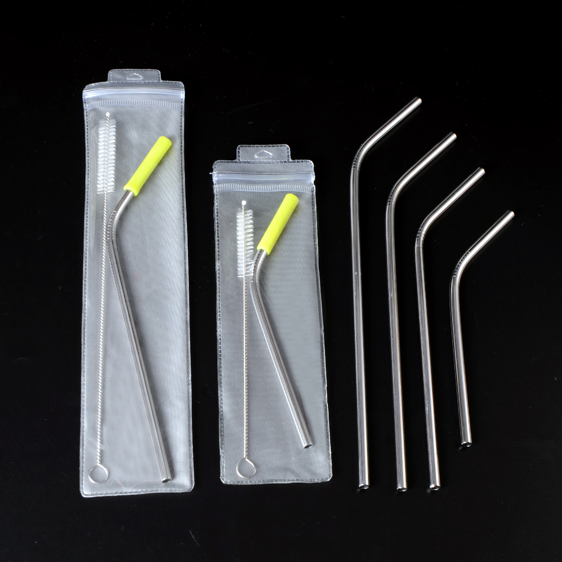 10 1/2"L 1/4"Dia Stainless Steel Straws 3