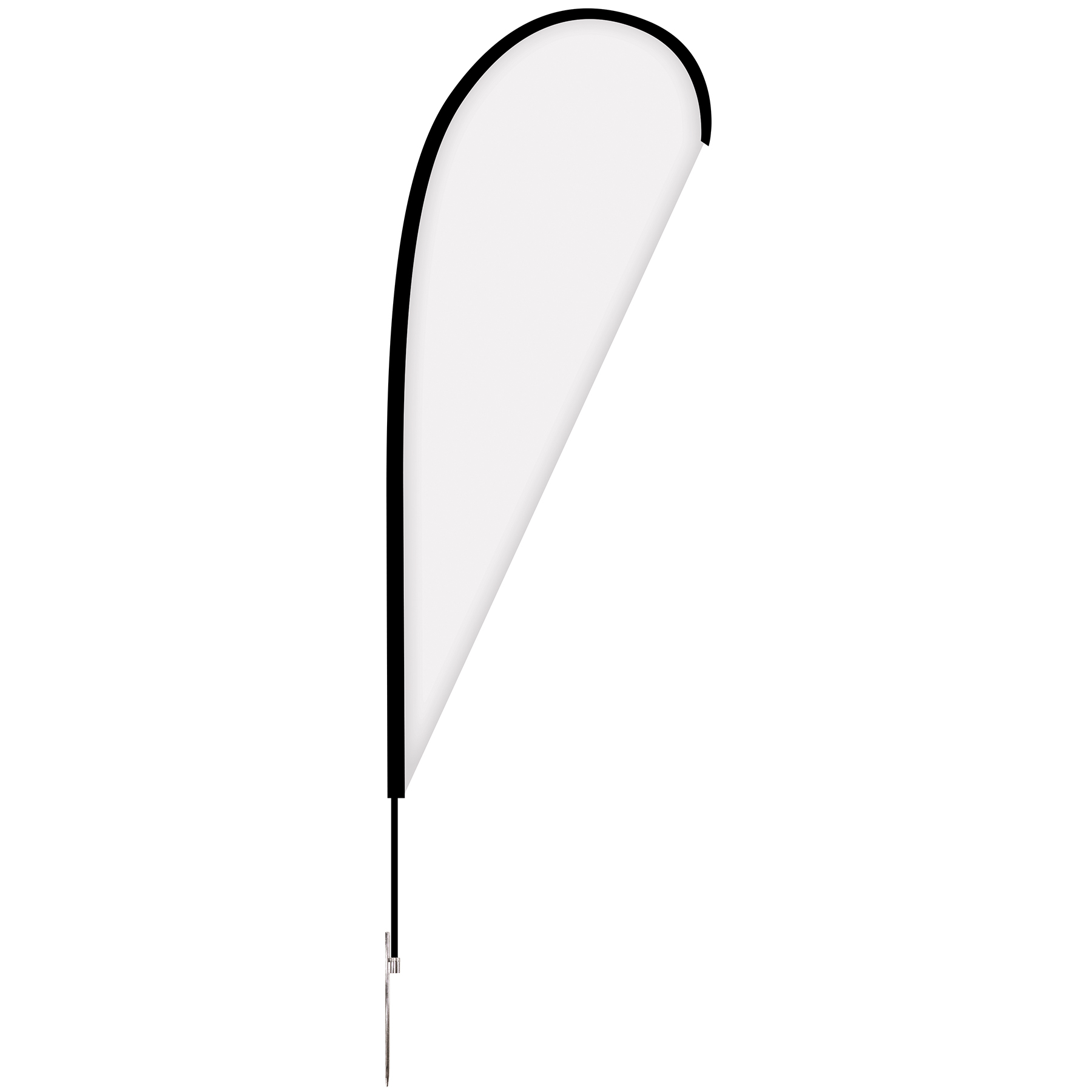12' Single Reverse Portable Teardrop Banner w/ Hardware Set 3