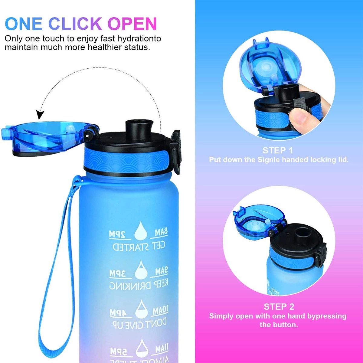 32oz Leakproof BPA Free Drinking Water Bottle 1
