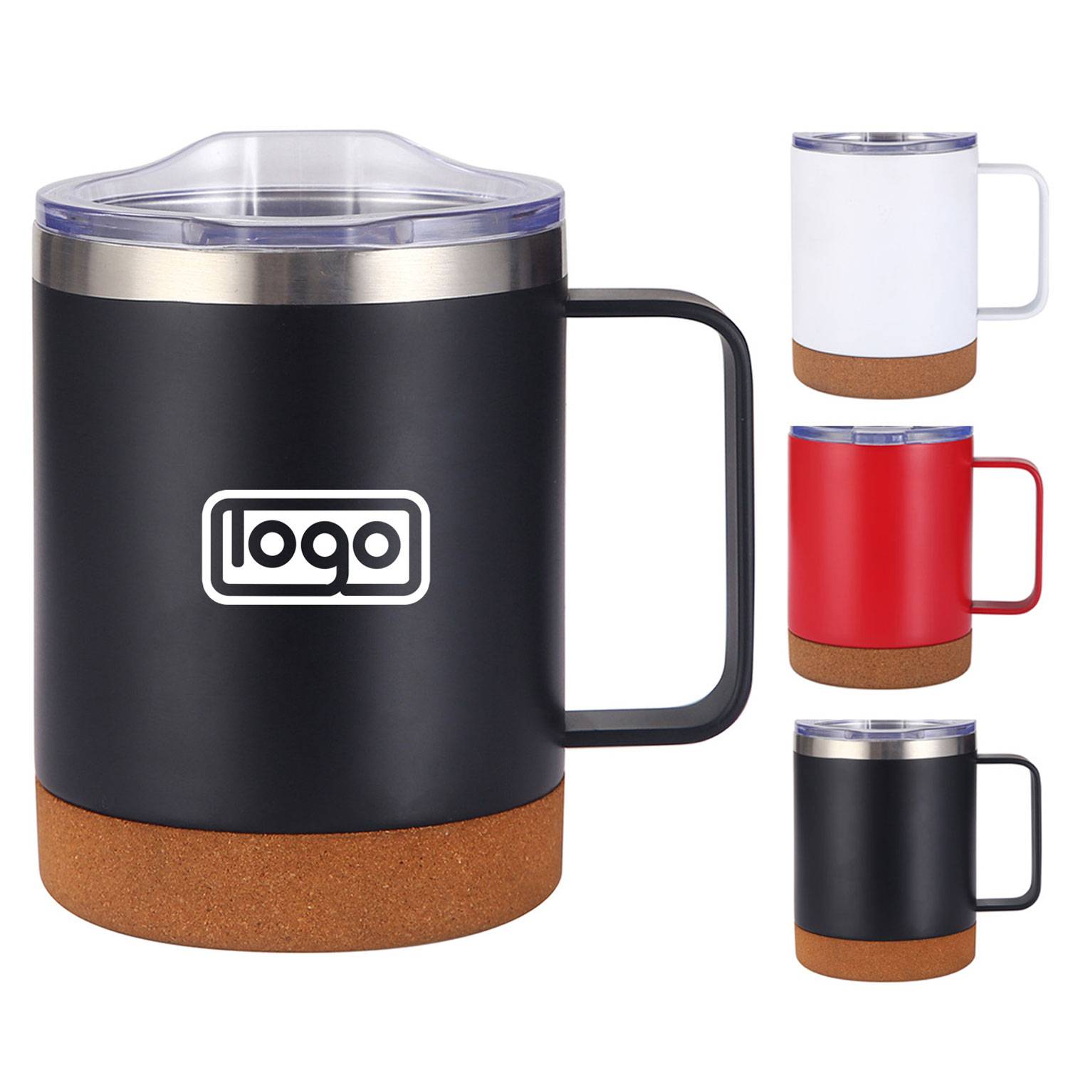 Double Layer Stainless Steel Mug w/ Cork Base Pad 2