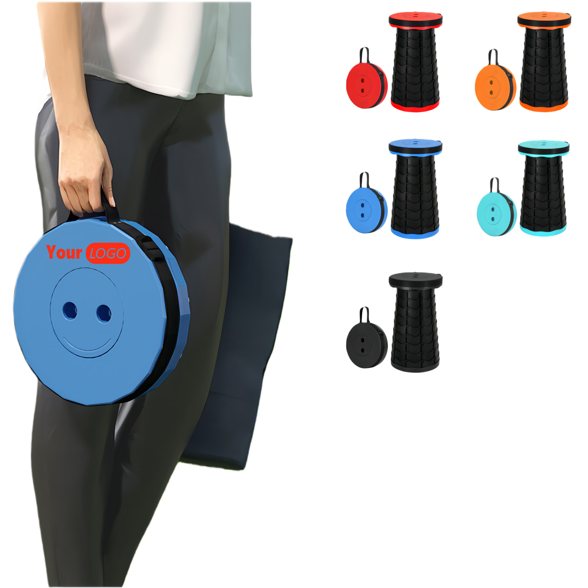 Portable Load Bearing PP Telescoping Stool 2